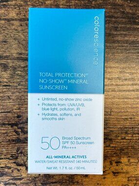 Colorescience Total Protection No-Show Mineral Sunscreen SPF 50 1.7 oz NIB